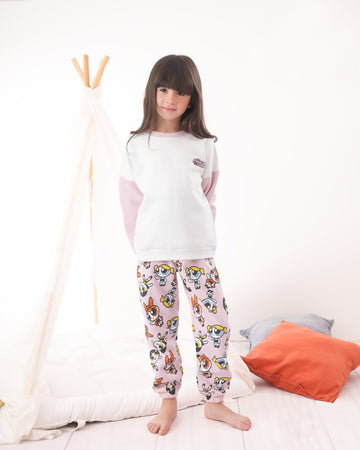 Playful Powerpuff Look Melton Pajama