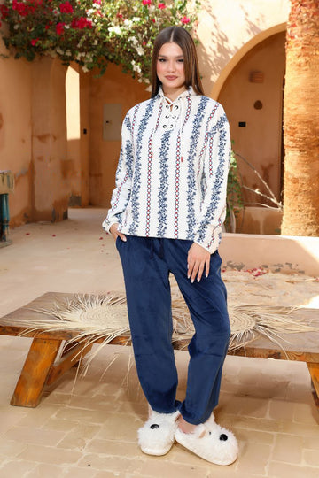 Elegant Boho Winter pajama – Soft, Cozy & Effortlessly Chic