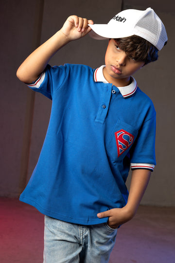 Boys' Superman Polo Shirt – Embroidered Logo