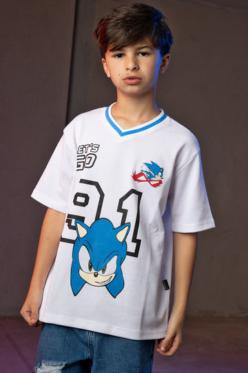 Boys' Sonic T-Shirt – Let's Go Graphic Print