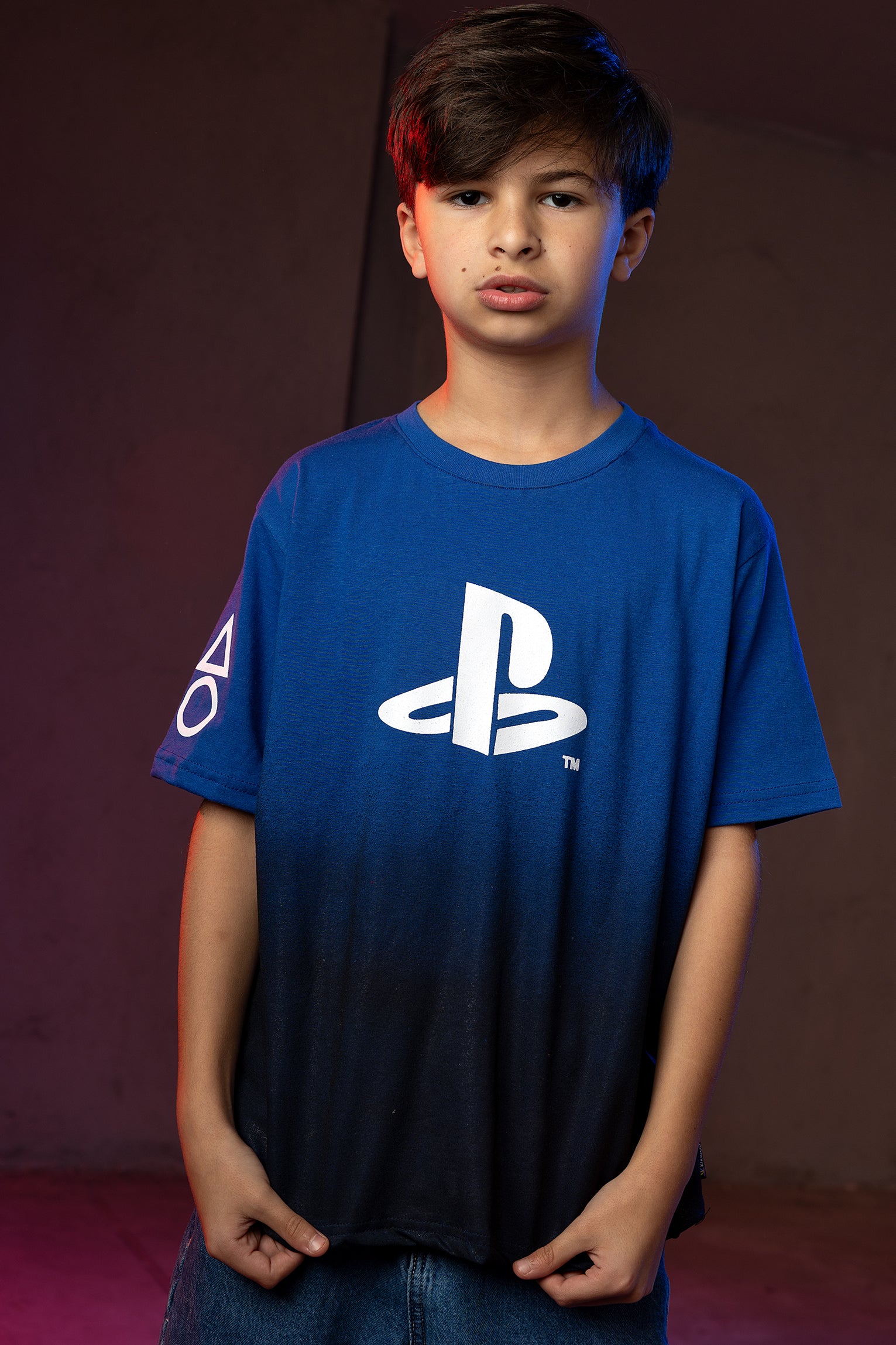 T-shirt SONIC bleu phosphorescent garçon T-shirt SONIC bleu phosphorescent garçon