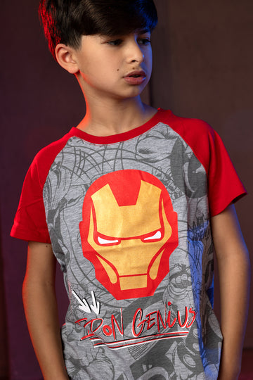 Boys' Iron Man T-Shirt – Marvel Genius Graphic Print
