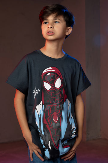 Boys' Spider-Man T-Shirt – Miles Morales Graphic Print