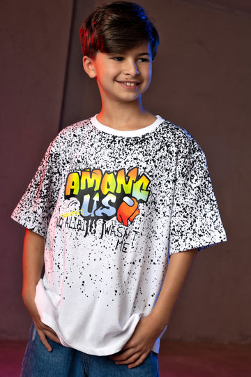 Boys' Among Us T-Shirt – Splatter Graphic Print