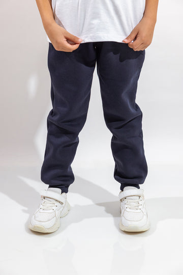 Navy Melton Sweatpants