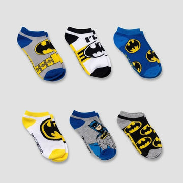 Bundle 6 Pairs For Boys’ Batman Cotton Ankle Socks