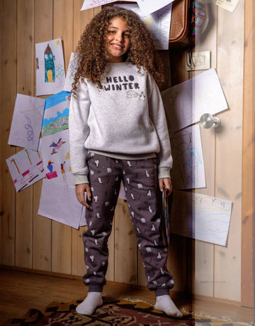 Hello Winter Pajama – Cozy Girls’ Polar Bear Set