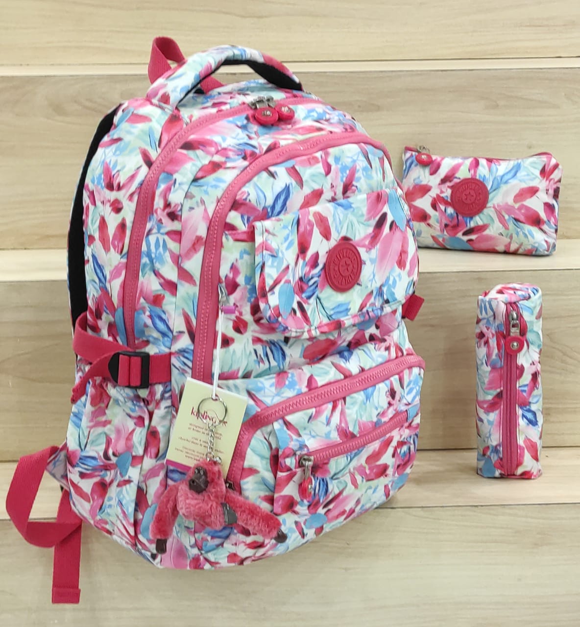 Kipling Pink Bloomy Backpack