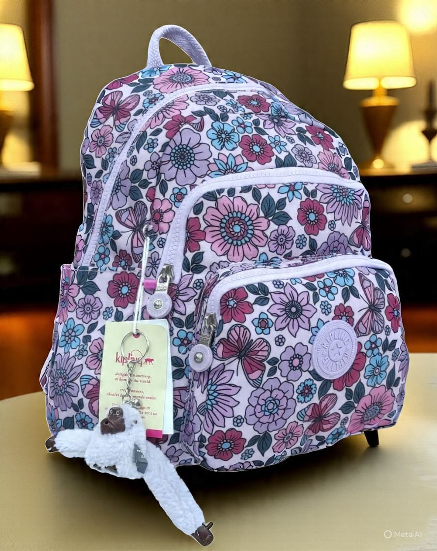 Floral Kipling Backpack