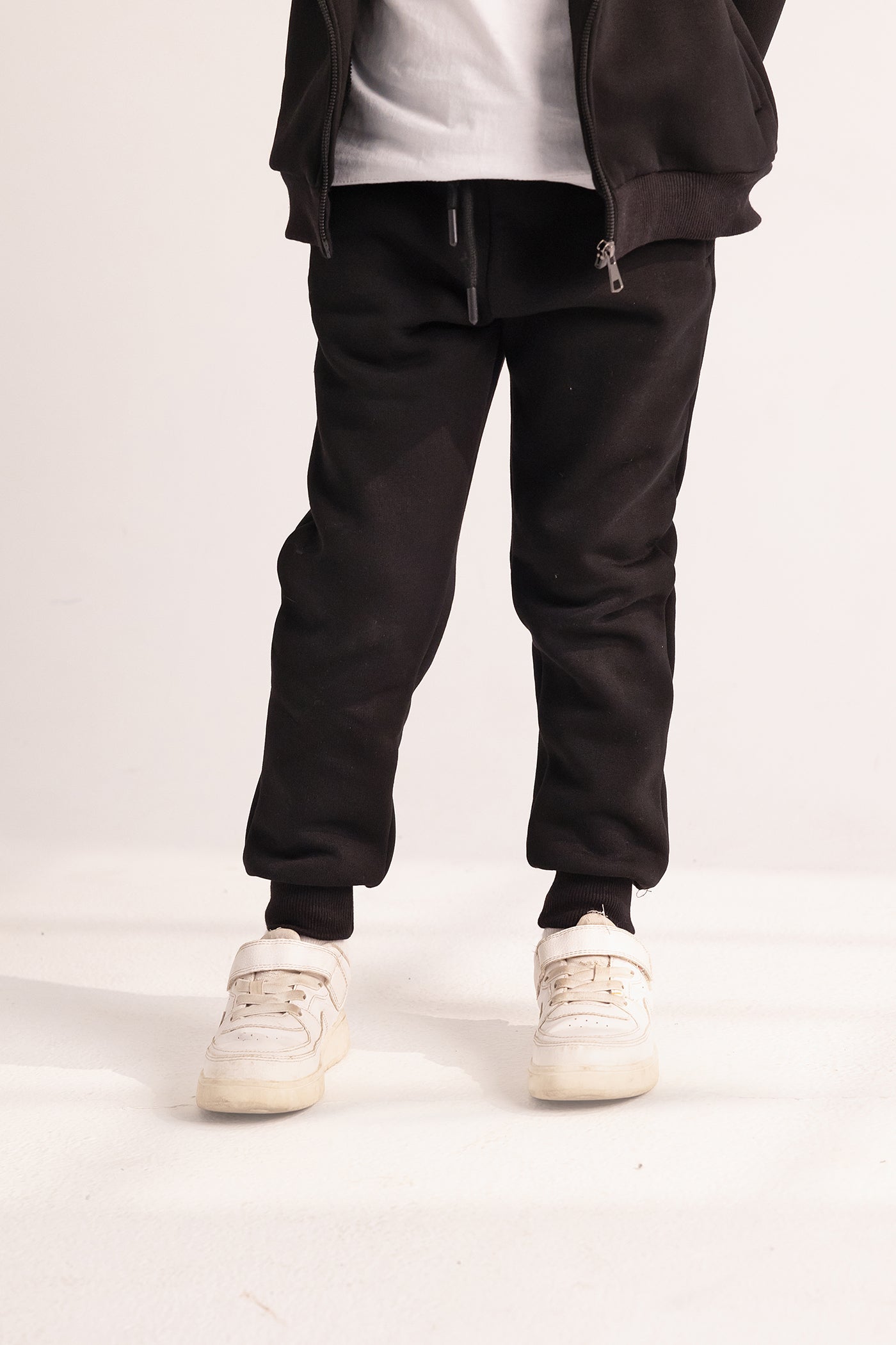 Black Melton Sweatpants