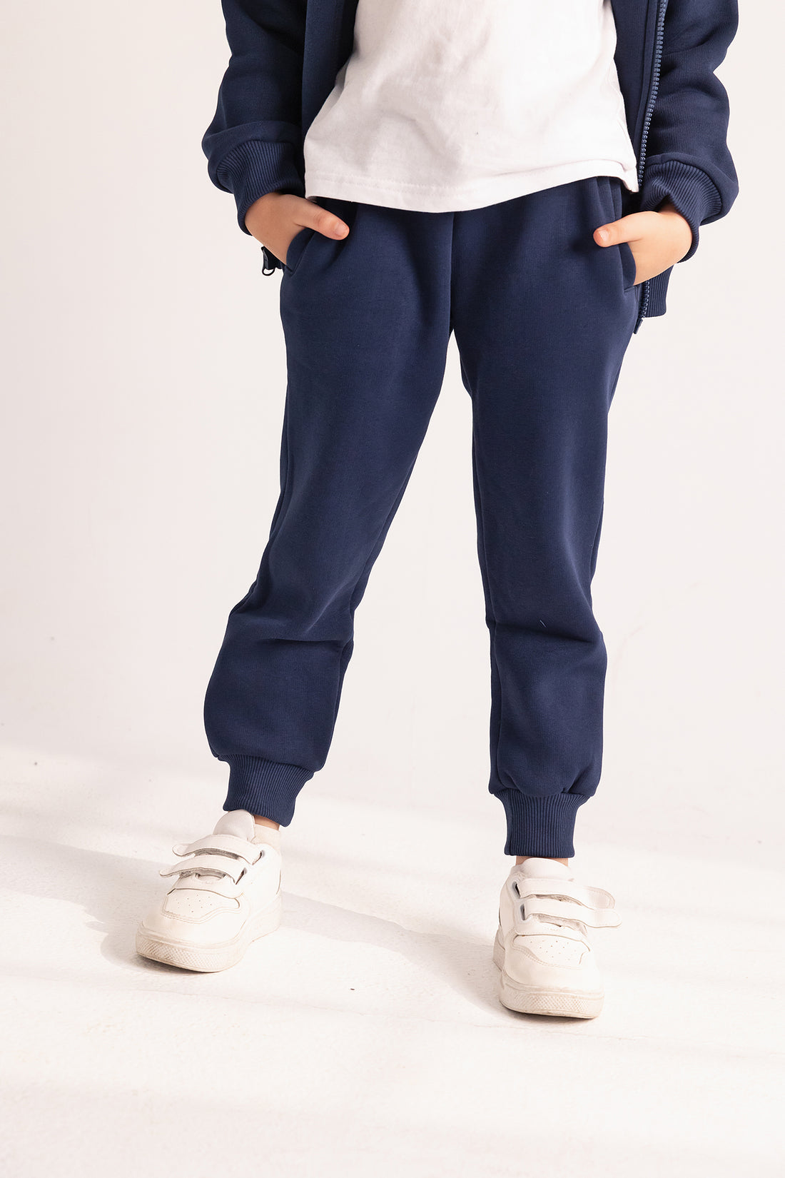 Navy Melton Sweatpants