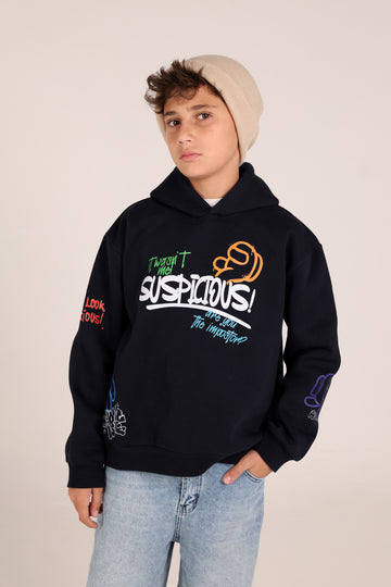 Boys Black Among Us Hoodie – Printed Street Style Kids Hoodie
