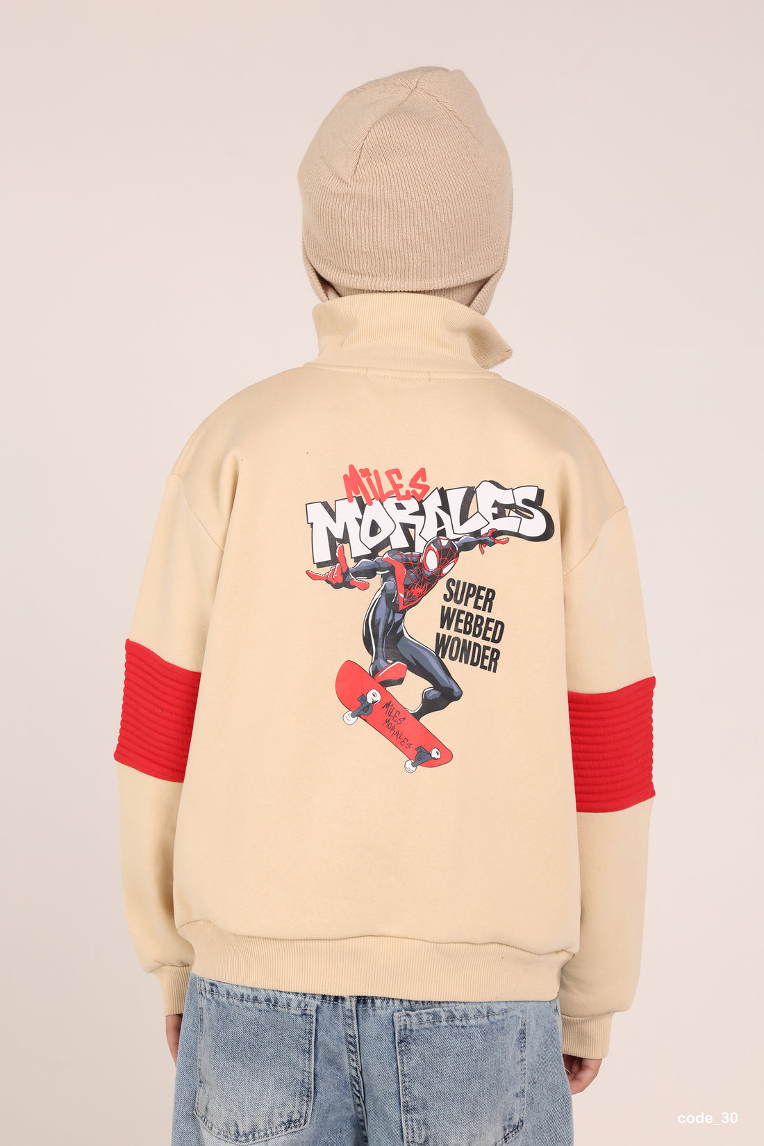 Spider-Man Kids Sweatshirt – Premium Cotton Half Zip Street Style