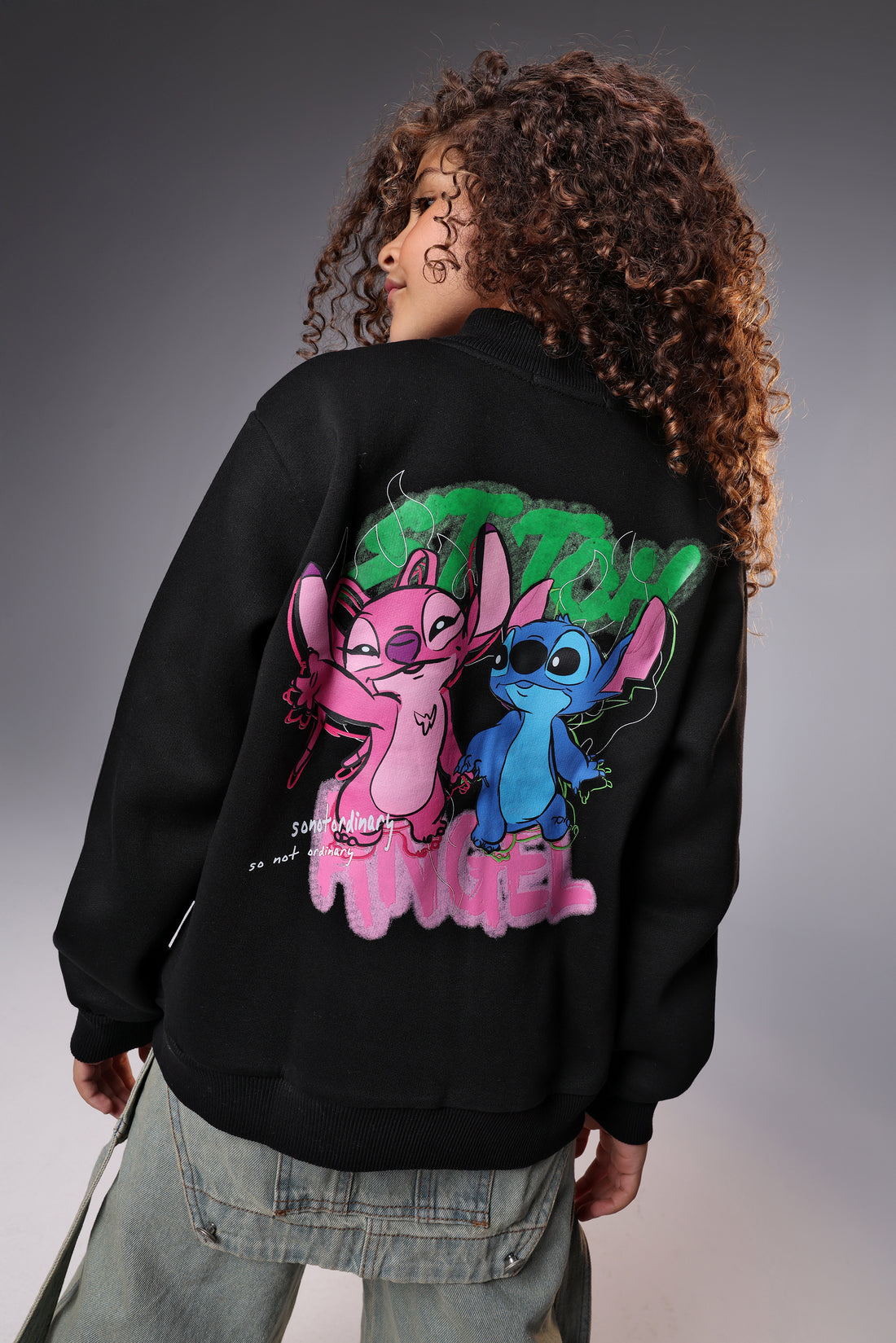 Kids Stitch Winter Sweatshirt – Cute & Cozy Design for Girls