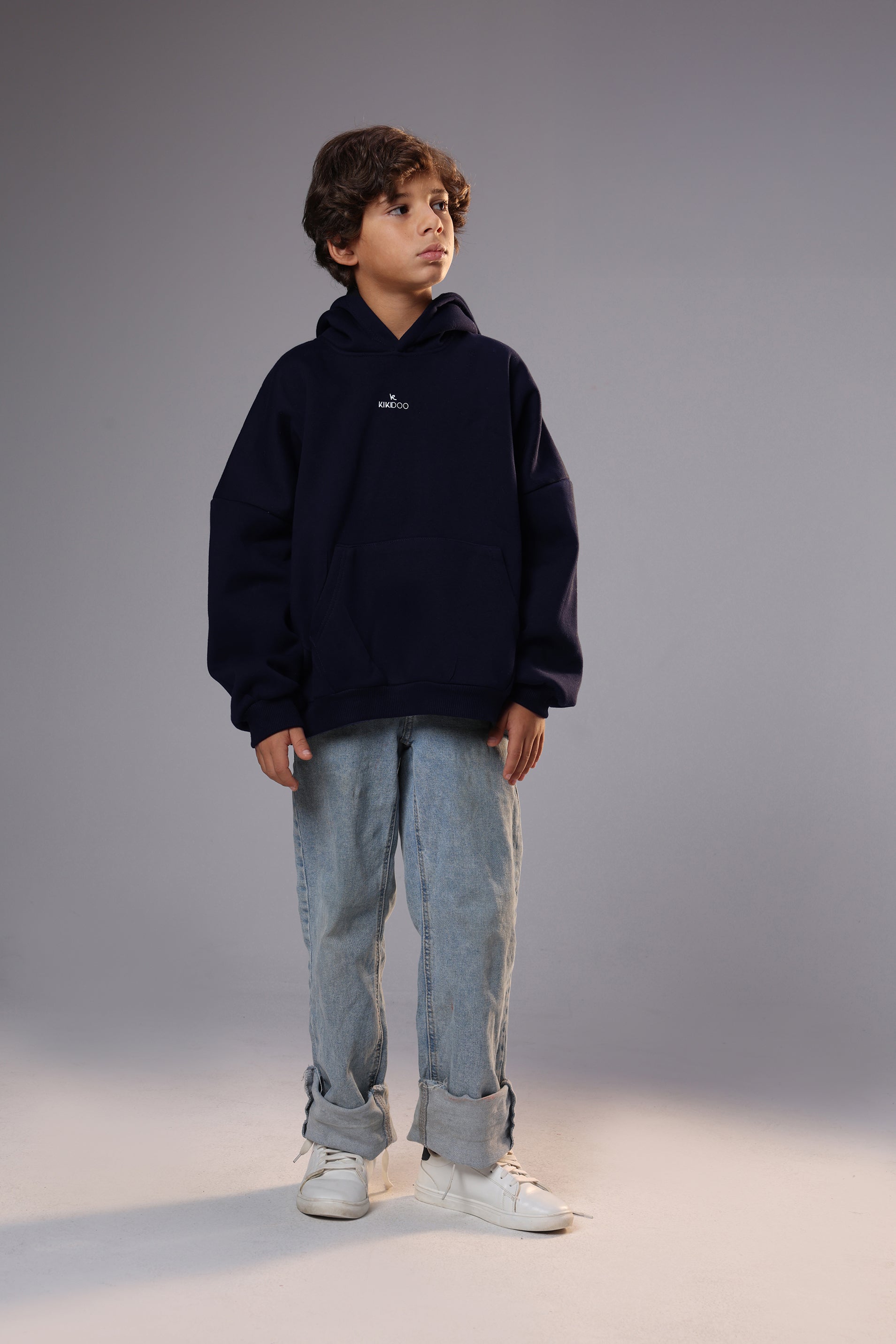 Classic Navy Oversized Hoodie – Minimal & Cool