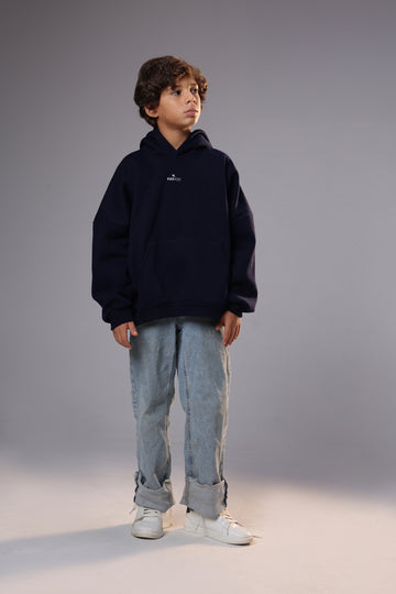 Classic Navy Oversized Hoodie – Minimal & Cool