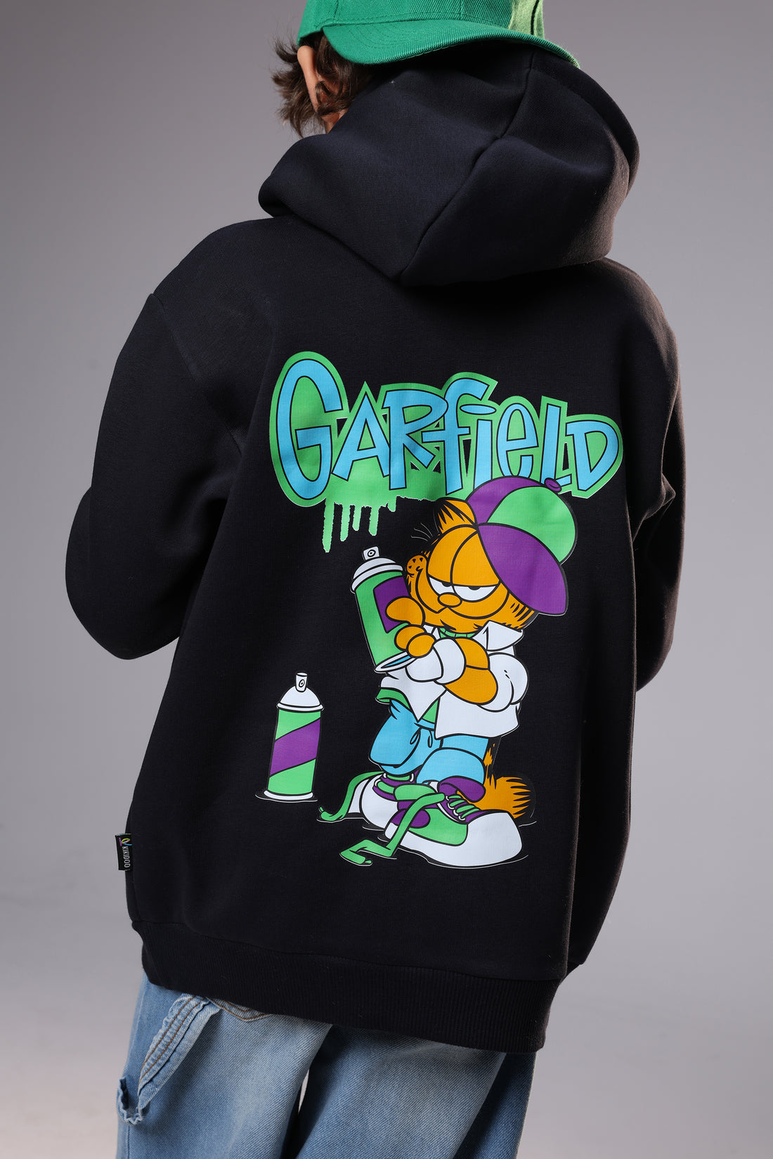 Boys’ Garfield Hoodie – Black