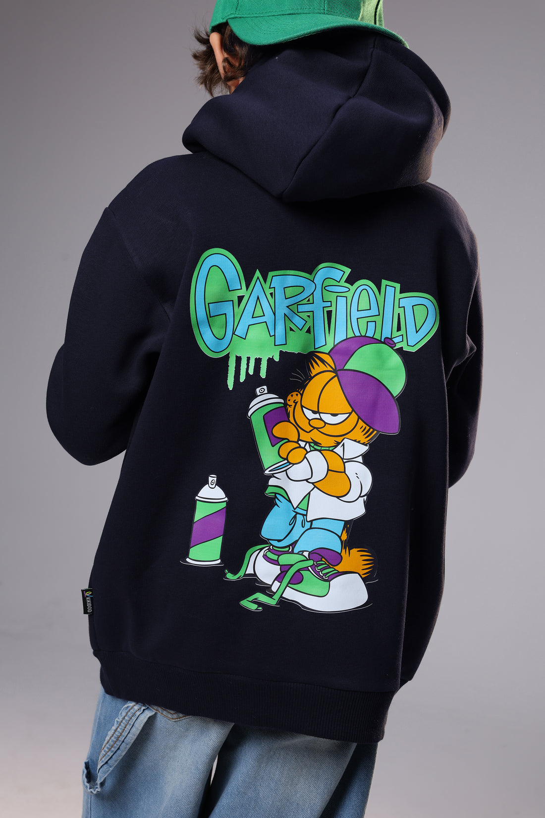 Boys’ Garfield Hoodie – navy
