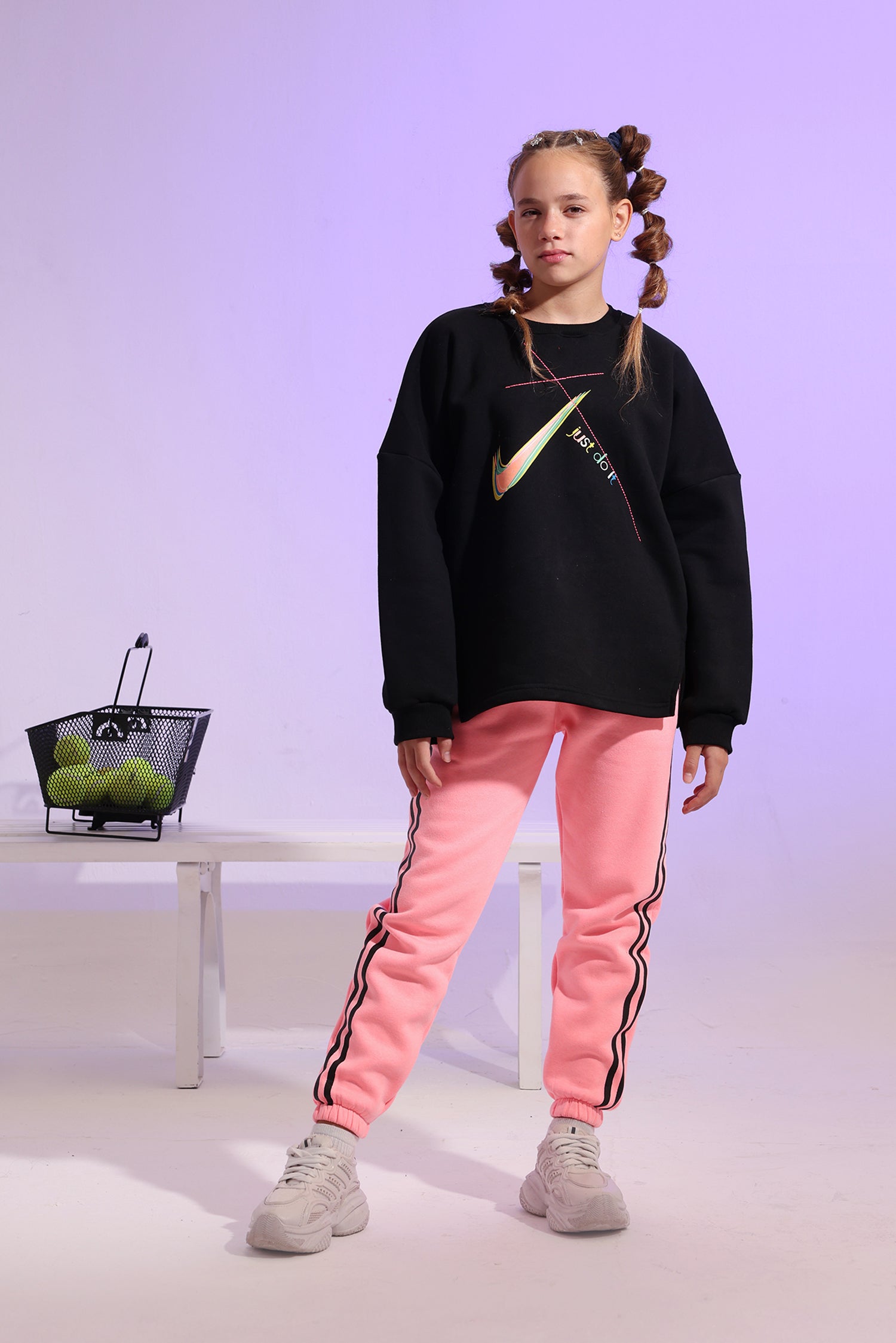 Kids Sporty Tracksuit – Soft Color Block Two-Piece Set