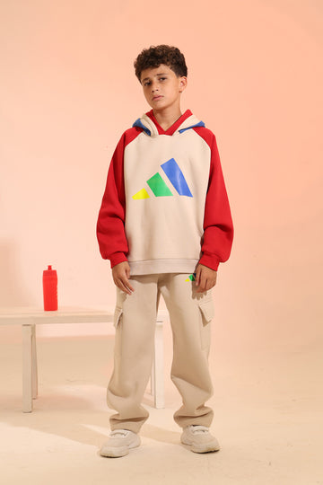 Kids Sport Tracksuit – Color Block Zip Jacket & Jogger Set
