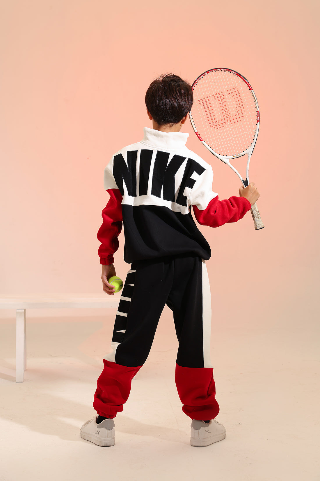 Kids Hoodie & Jogger Set – Color Logo Casual Sportswear