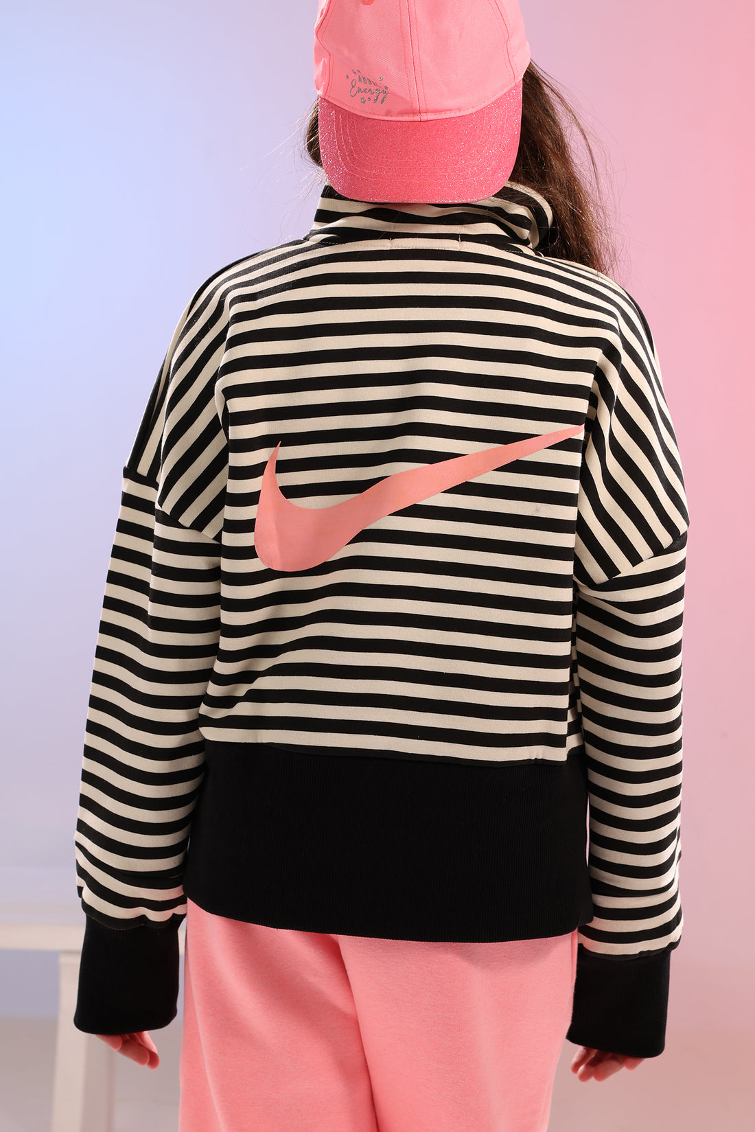 Kids Striped Zip Hoodie & Jogger Set – Sporty Street Style