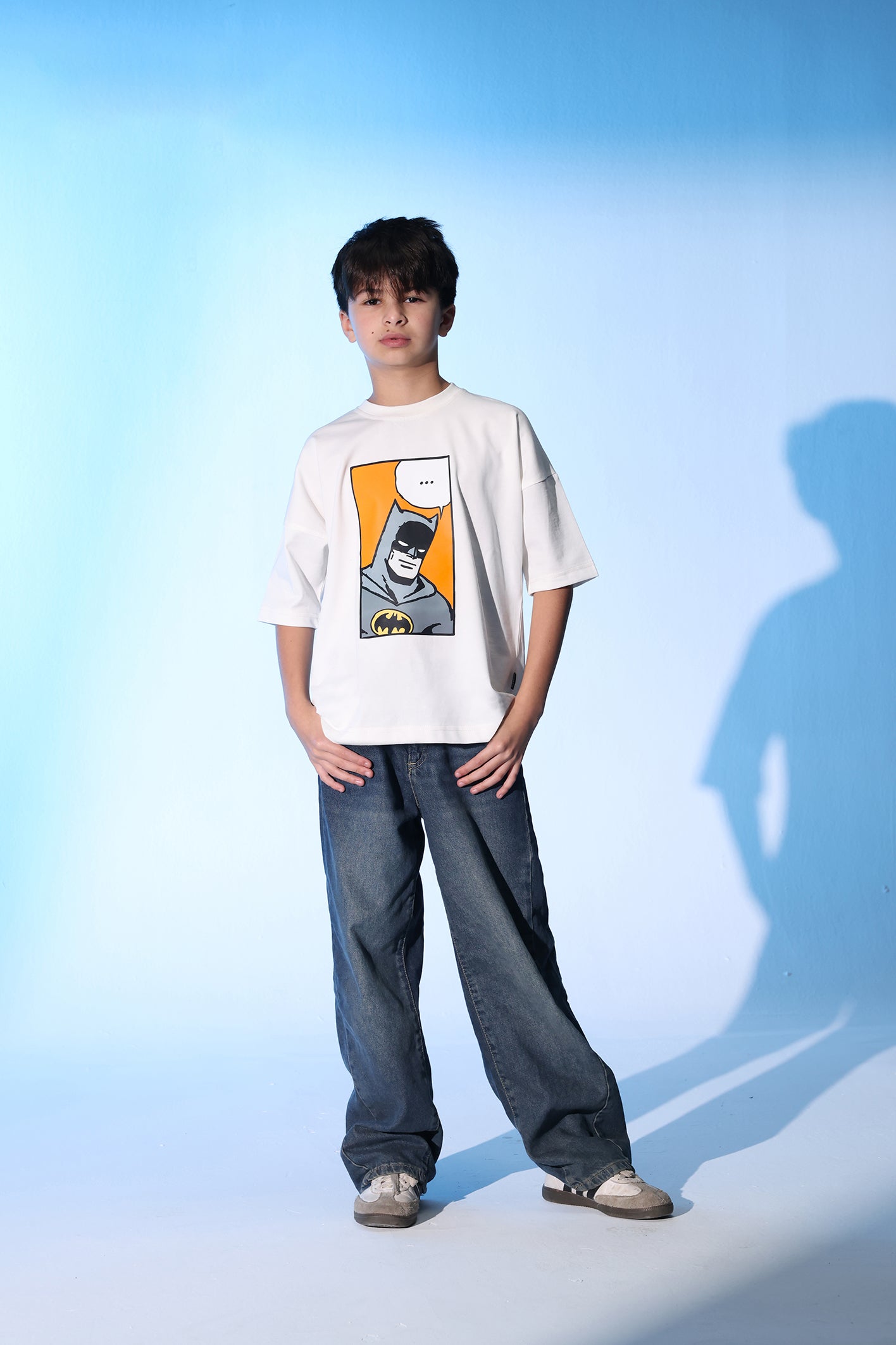 Batman White T-Shirt for Boys