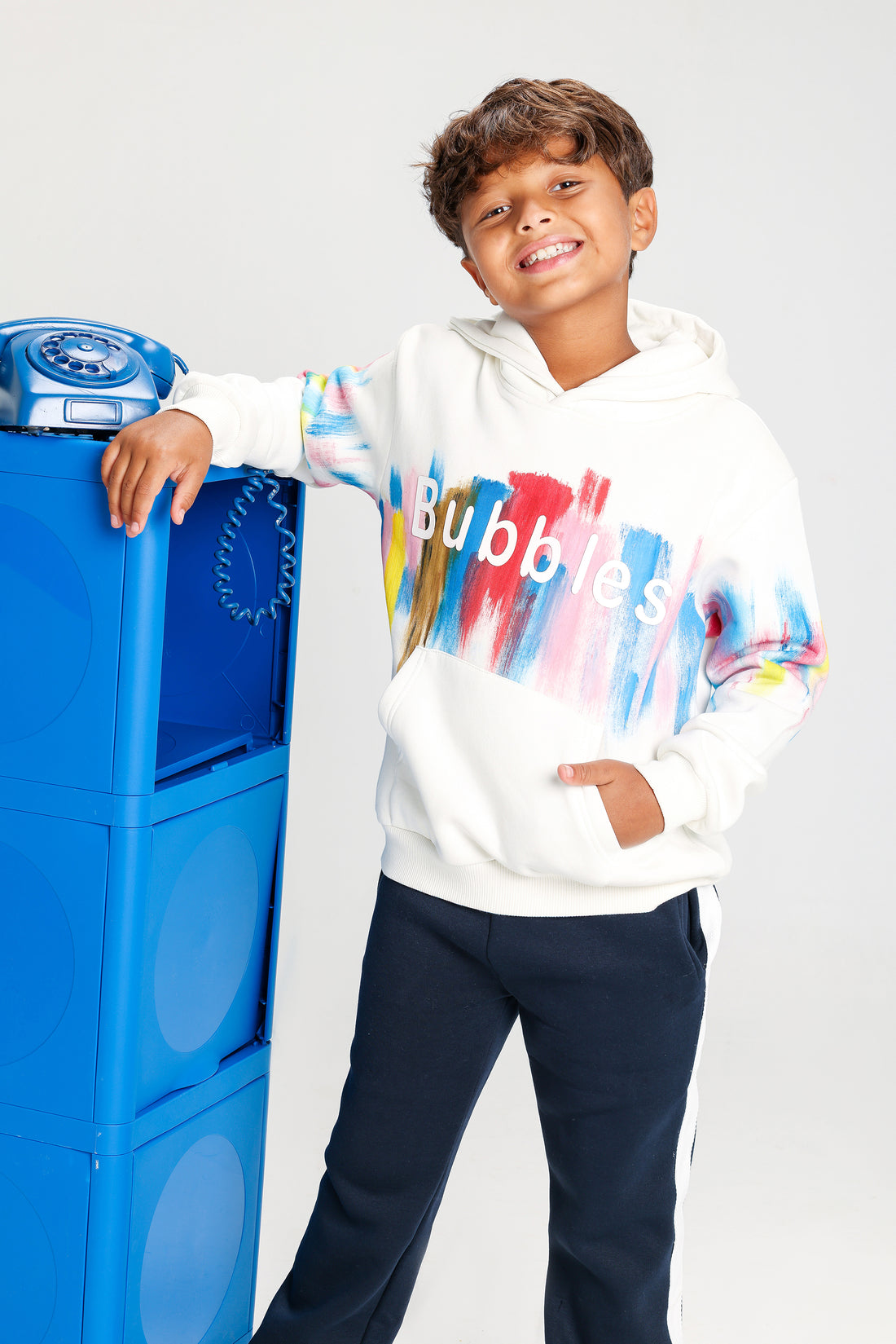 Boys Colorful Hoodie Set – Premium Cotton Bubbles Hoodie & Pants