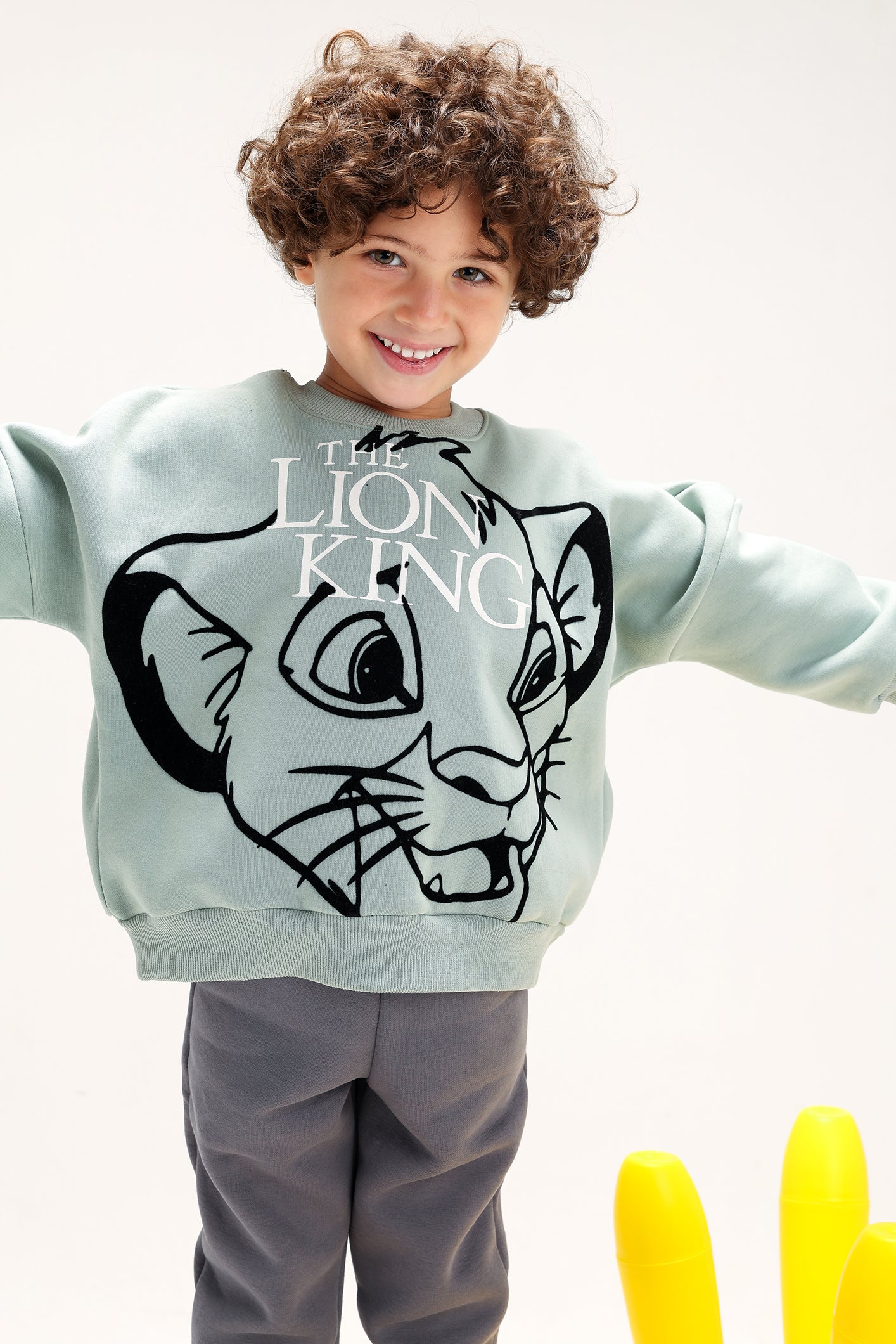 Boys’ The Lion King Sweatshirt Mint – Premium Cotton Melton Casual Wear