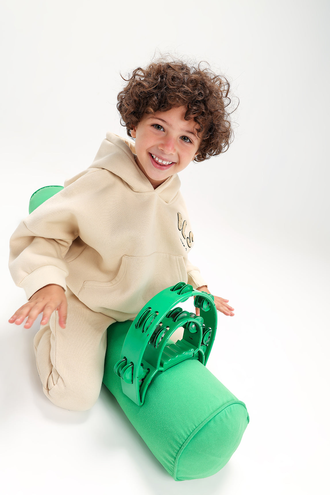 Boys’ Beige Melton Cotton Tracksuit – 2-Piece Hoodie & Pants Set (BLS Series 2)