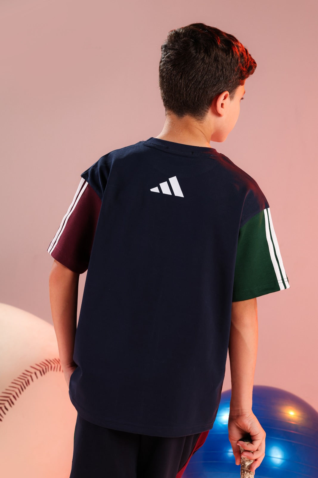 Kids Navy Sports Set | Color Block T-Shirt & Shorts | Activewear for Boys