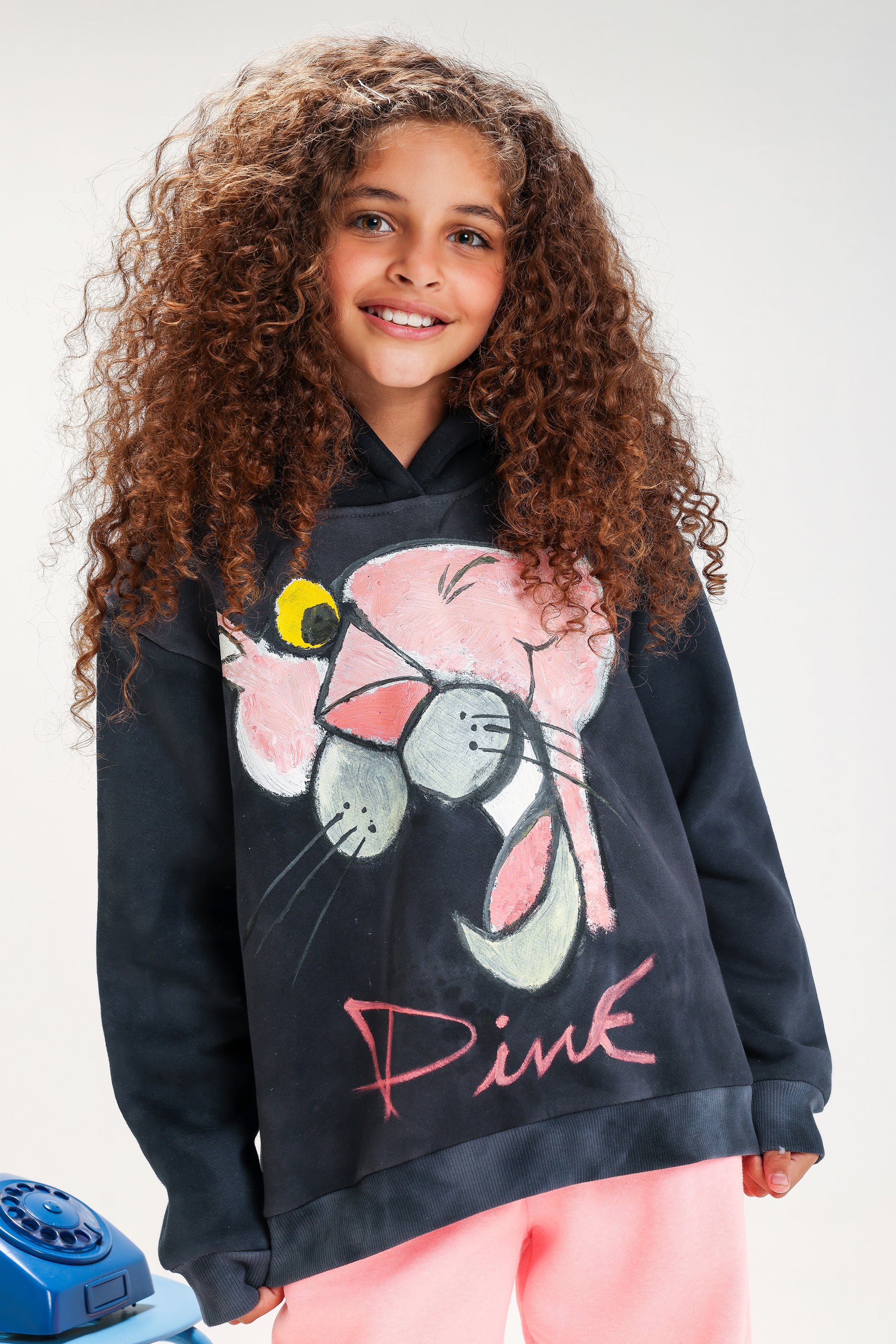 Pink Panther Winter Set – Artistic Hoodie & Cozy Pink Pants