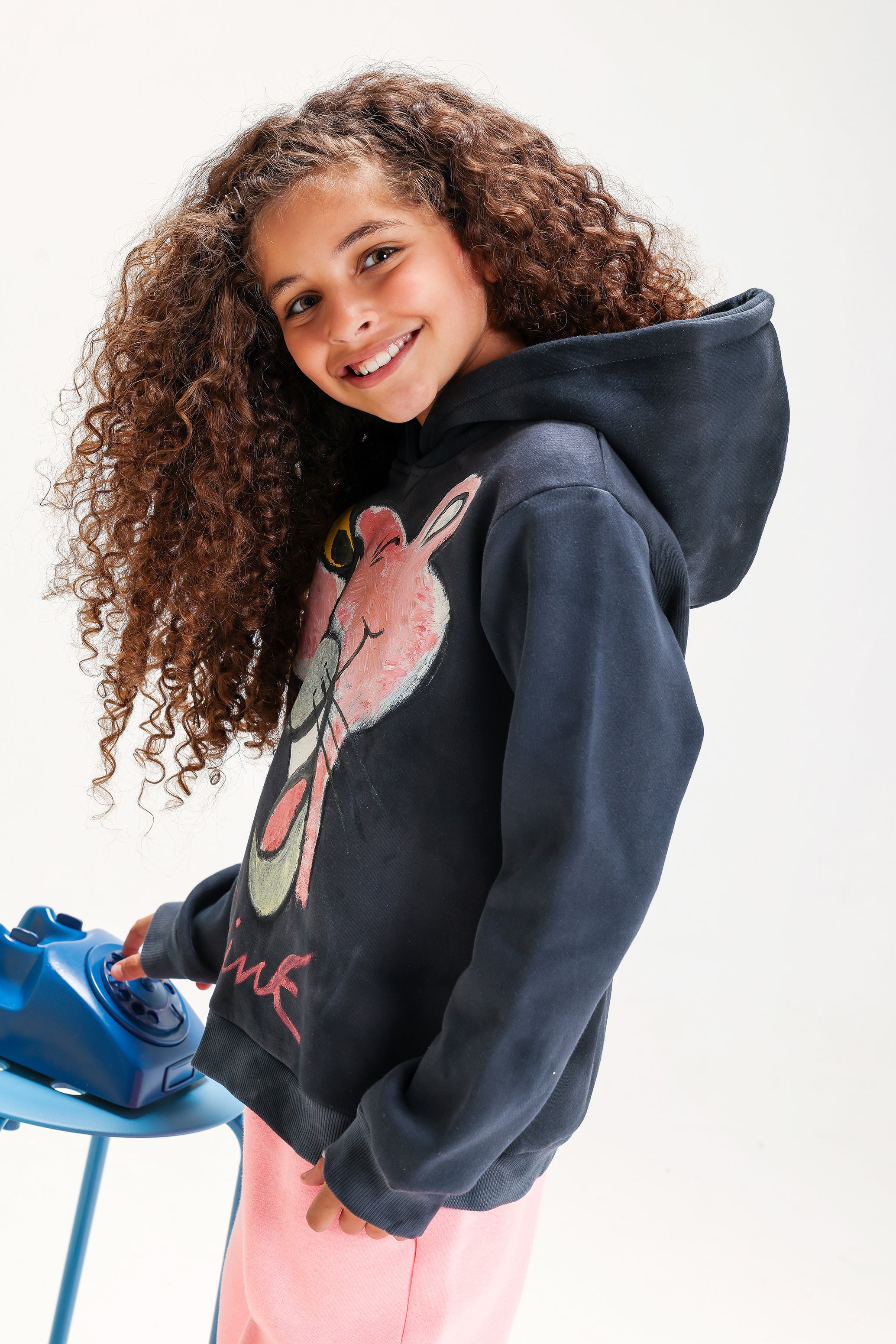 Pink Panther Winter Set – Artistic Hoodie & Cozy Pink Pants