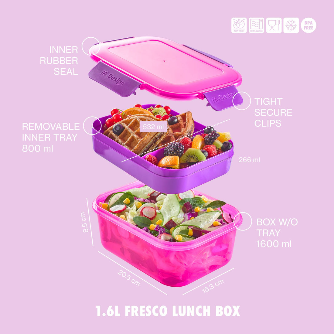 M-Design Lunch Box 1.6L Fresco
