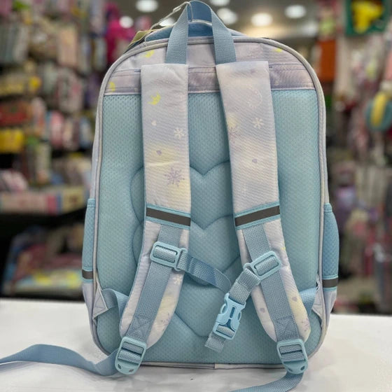 Girls Princess Snowflake School Backpack size 17– Light Blue