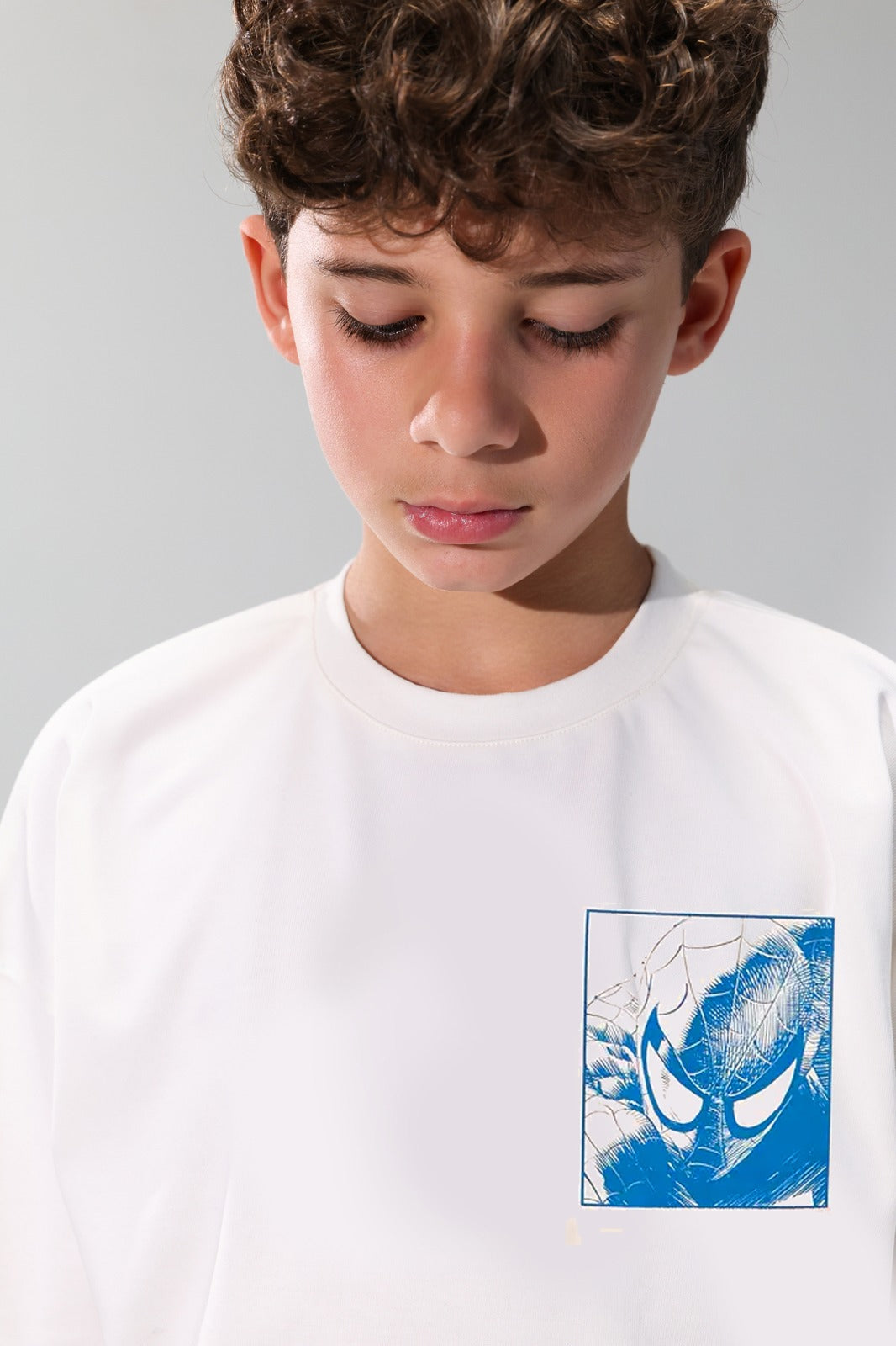 Spider-Man Kids T-Shirt – White Graphic Superhero Tee