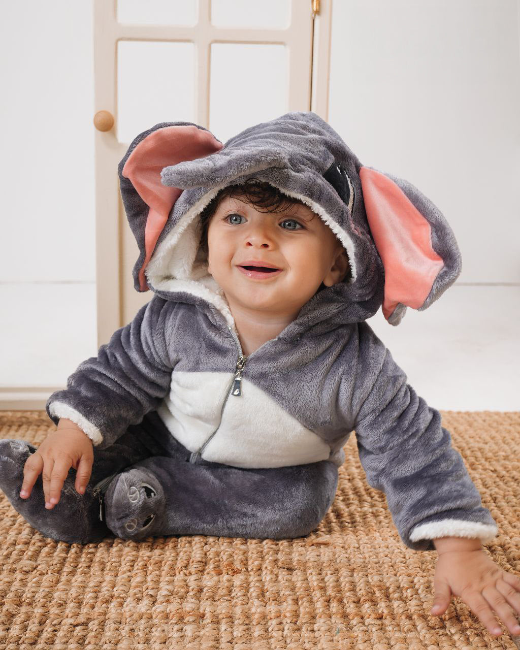 Baby Elephant Plush Onesie – Ultra Soft Winter Jumpsuit