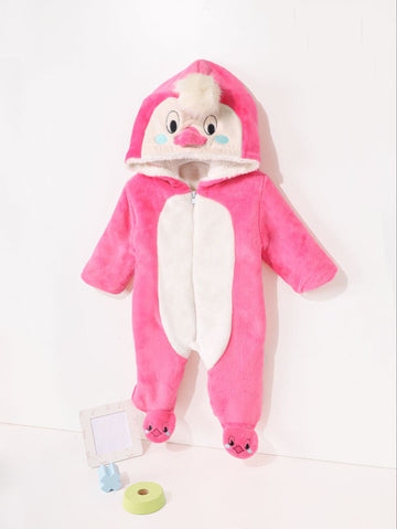 رومبر شتوي للأطفال من دالماتيان - بدلة دافئة من الصوف بغطاء للرأس