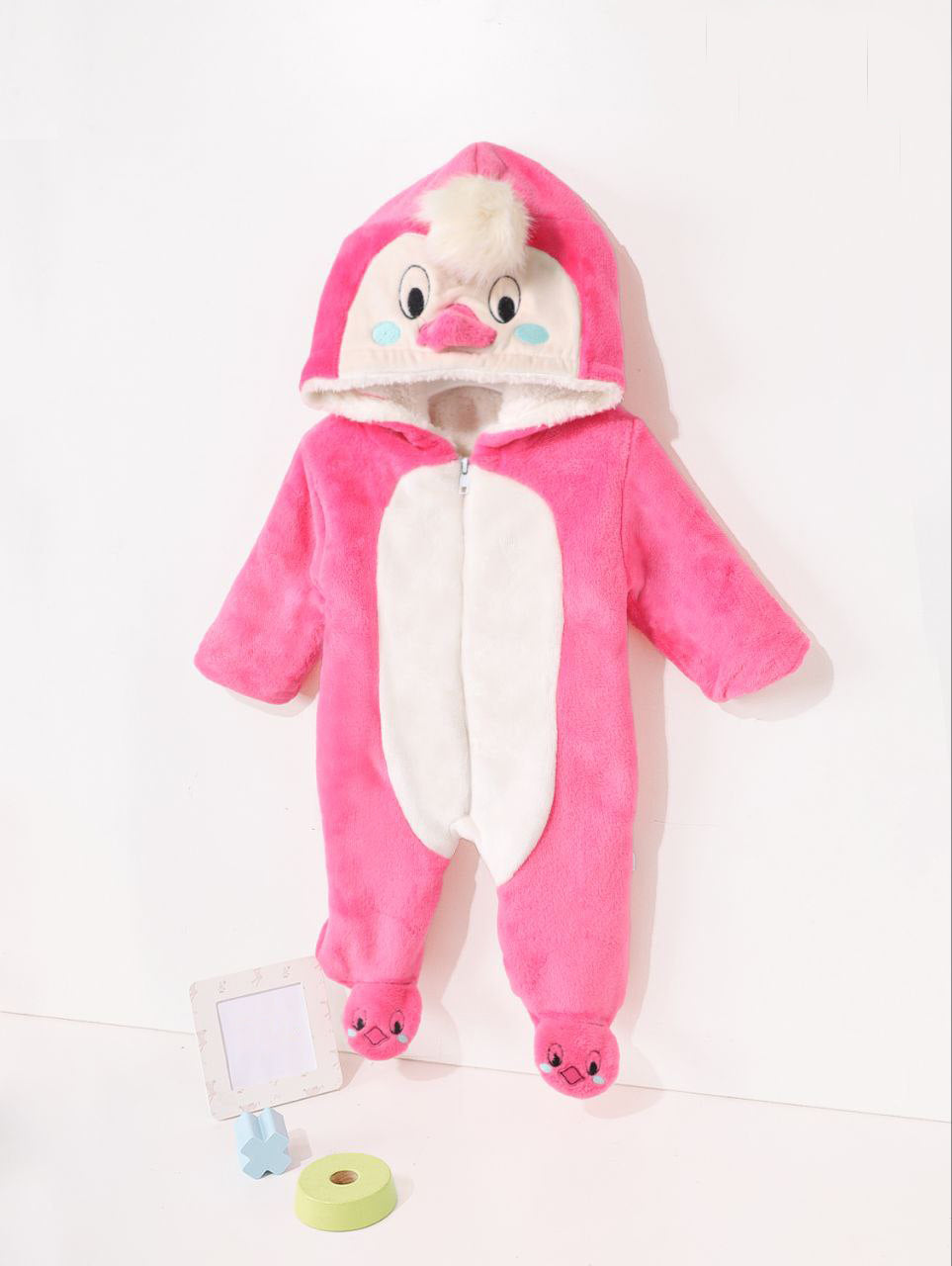 رومبر شتوي للأطفال من دالماتيان - بدلة دافئة من الصوف بغطاء للرأس