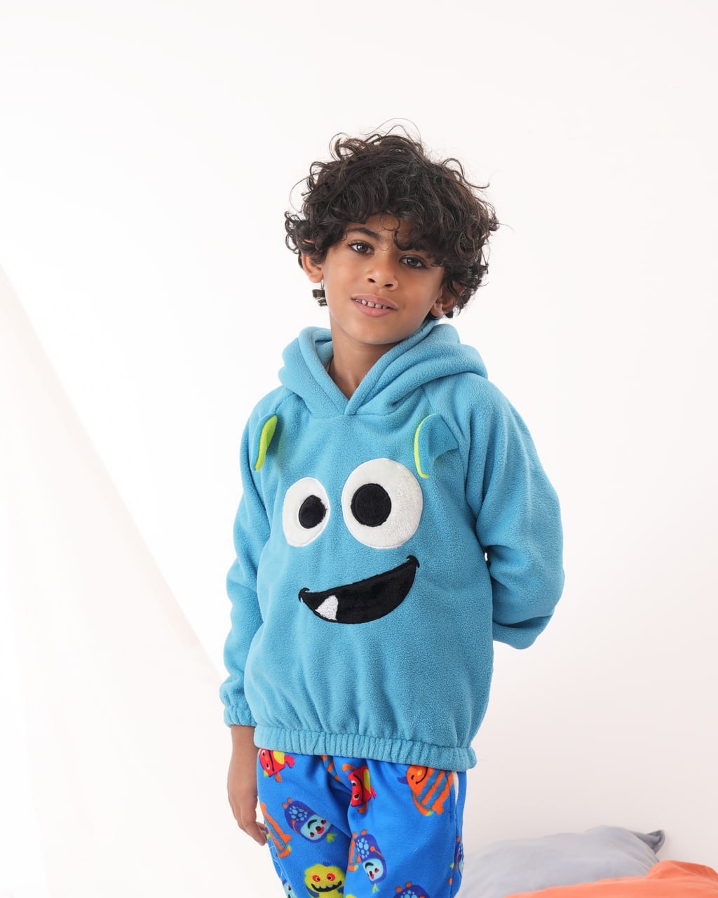 Boys’ Monster Fleece Pajama Set – Blue