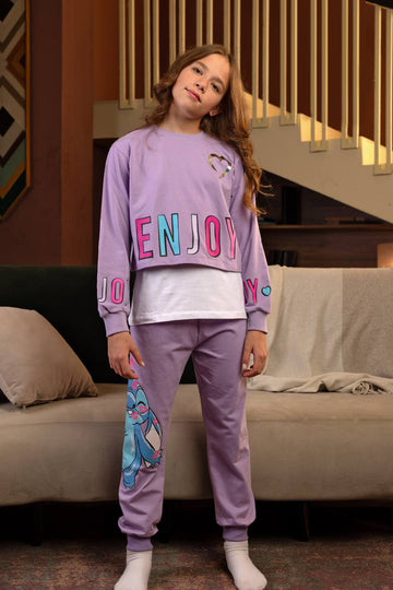 Stitch Enjoy Sweat Set – Lilac Vibes 3 pieces