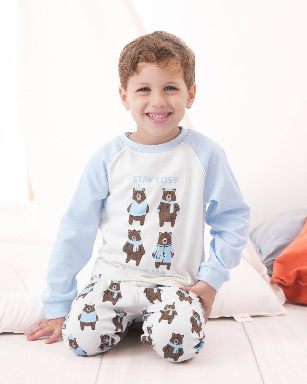 Frosty Nights Bear cotton Pajamas