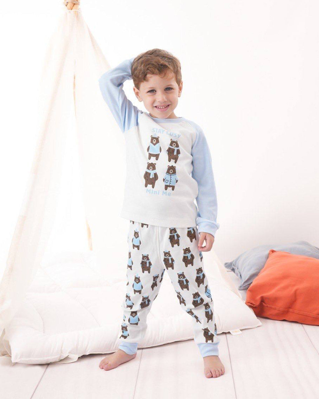 Frosty Nights Bear cotton Pajamas