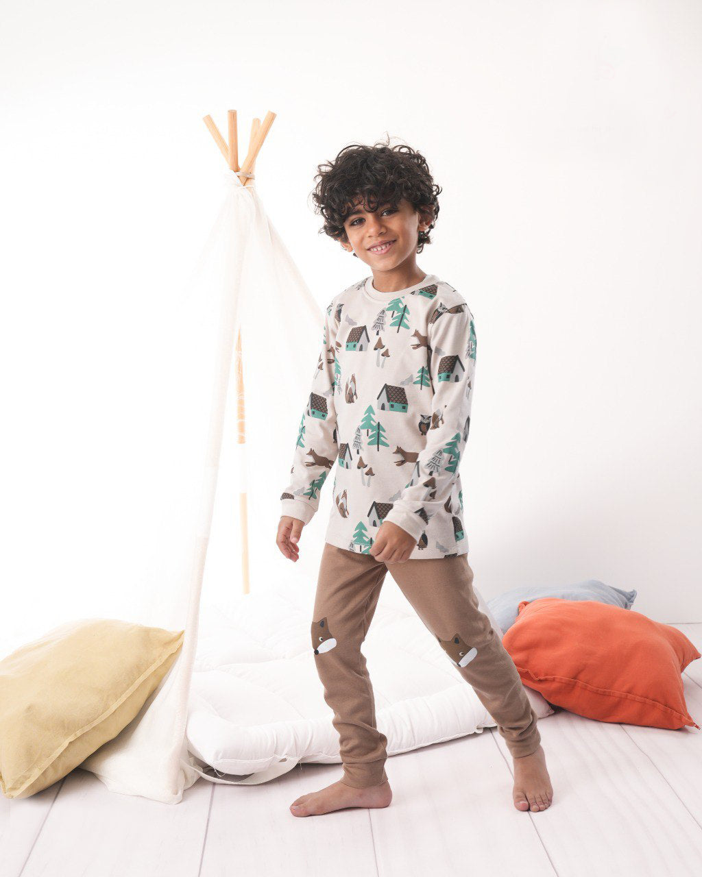 Forest Adventure Cotton Pajama Set