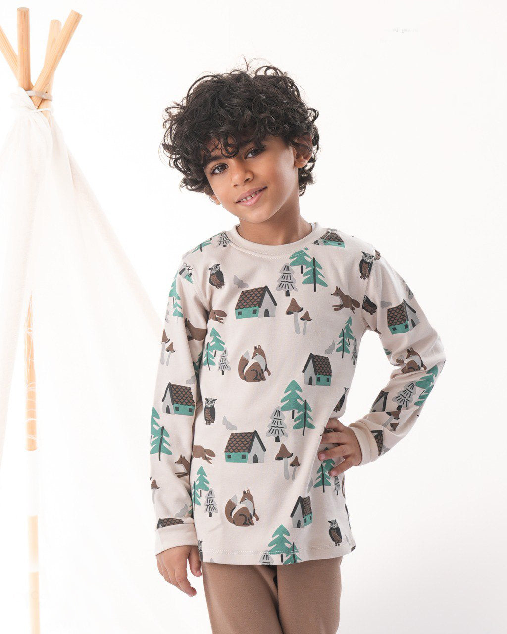 Forest Adventure Cotton Pajama Set