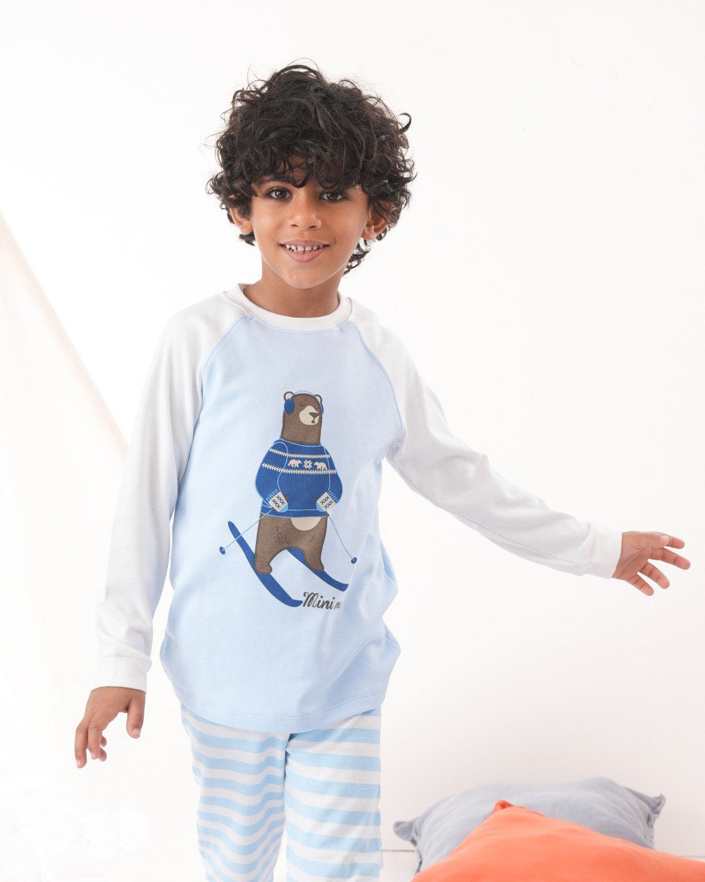Ski Bear Cotton Pajama Set