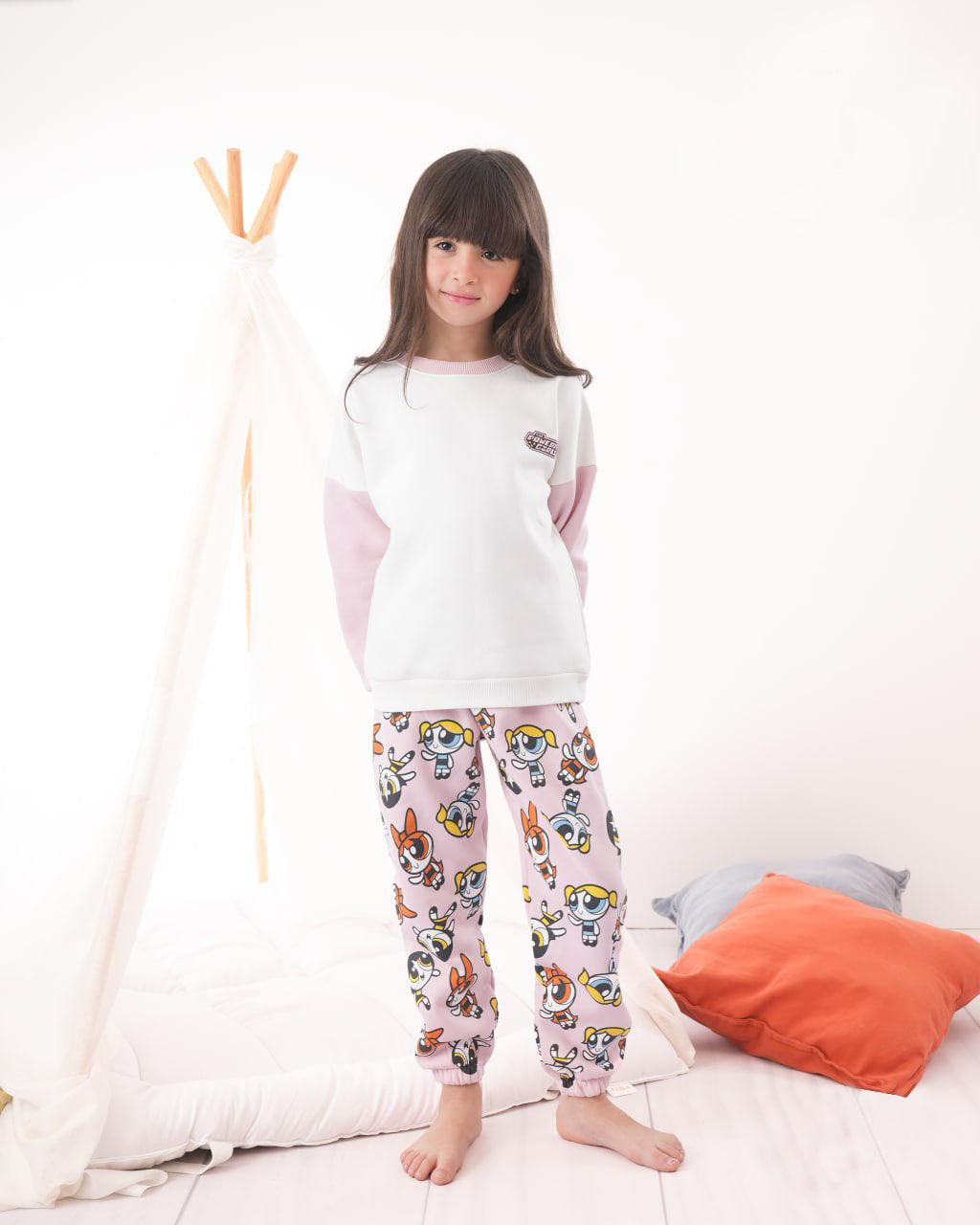 Playful Powerpuff Look Melton Pajama