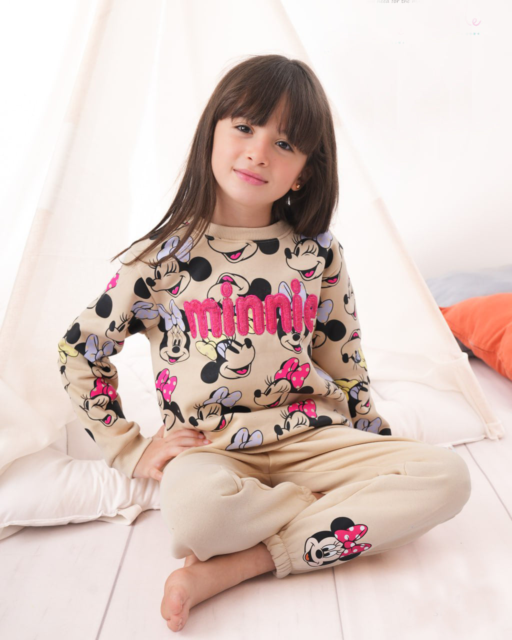 Sweet Minnie Beige  Melton Pajama