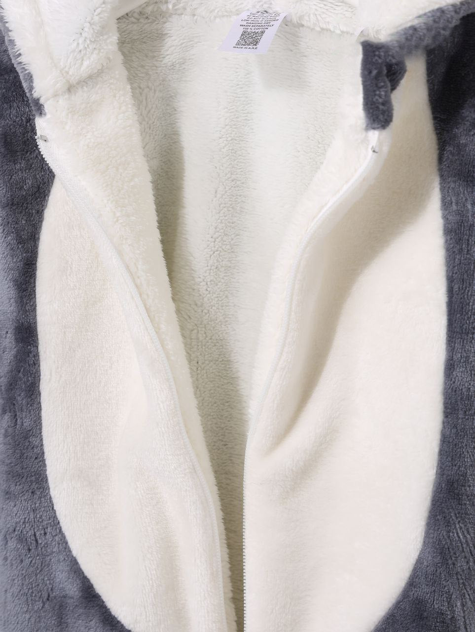 Raccoon Fleece Design _Snug & Playful Baby Romper