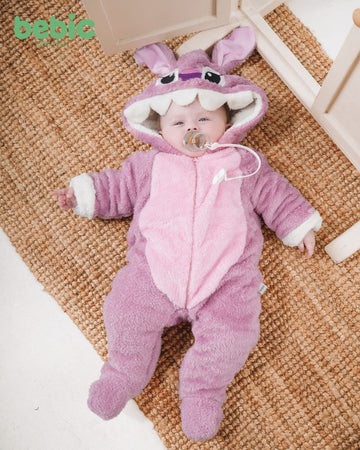Baby Purple Monster Furry Jumpsuit – Ultra-Soft & Super Cute Costume